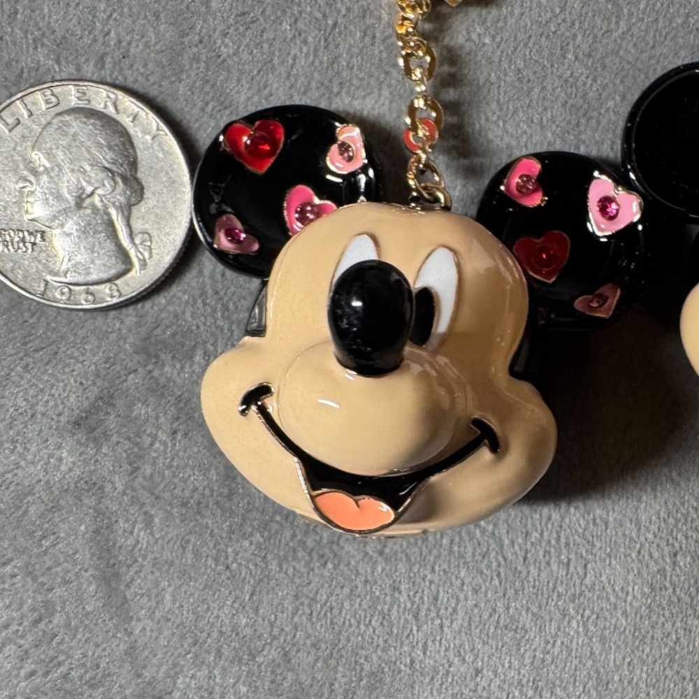 BAUBLEBAR Disney Mickey Mouse‎ Rhinestones Bag Charm Key Chain NEW WITH BOX